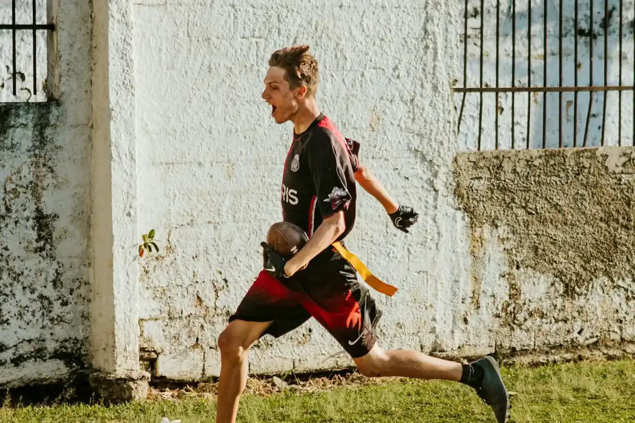 Flag Football players in action